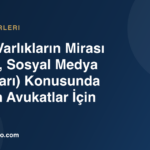 Dijital varlıkların mirası konusunu anlatan, kripto cüzdanı ve sosyal medya ikonlarıyla miras hukuku temalı kavramsal kapak görseli