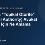 Avukat sitesi için topikal otorite ve konu kümesi yapısını gösteren şematik illüstrasyon